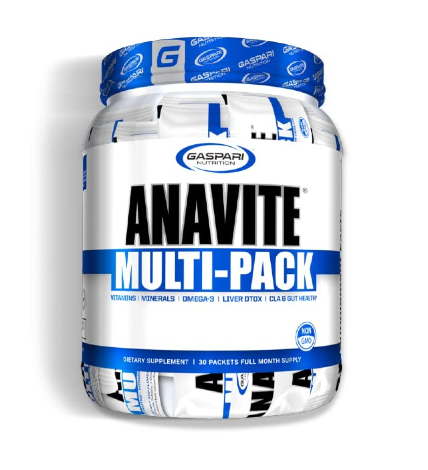 Gaspari Nutrition Anavite 5-in-1 Multi-Vitamin Pack with CLA, Omega 3s, Gut and Liver Detox - 30 Servings - Buy Online on GoSupps.com