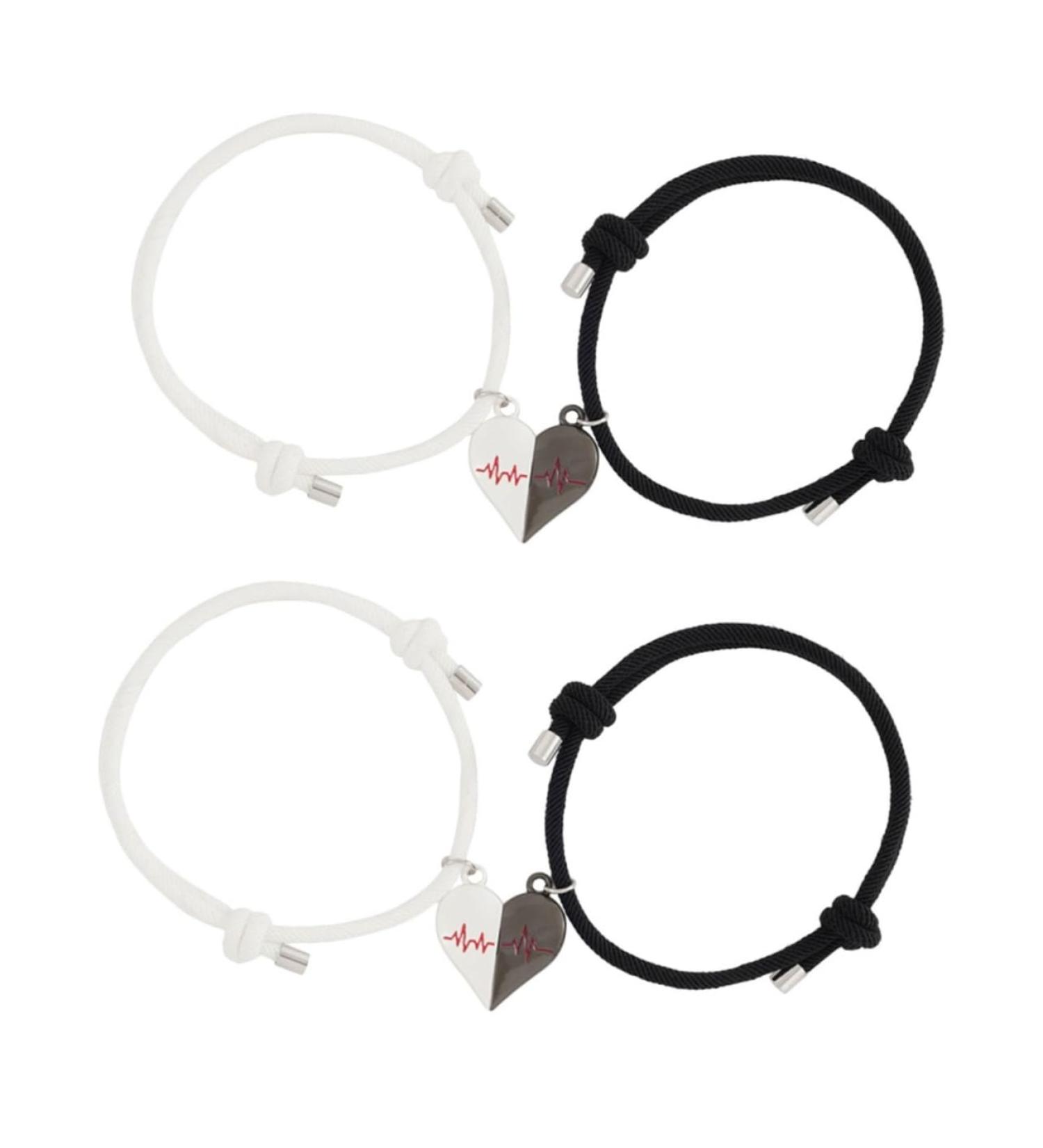 ABOOFAN 2 Pairs Love Couple Bracelet Friendship Bracelet Girlfriend Bracelet Bff Best Friends Matching Bracelets Bracelet for Women Adjustable Alloy Wishing Stone Miss - Buy Online on GoSupps.com