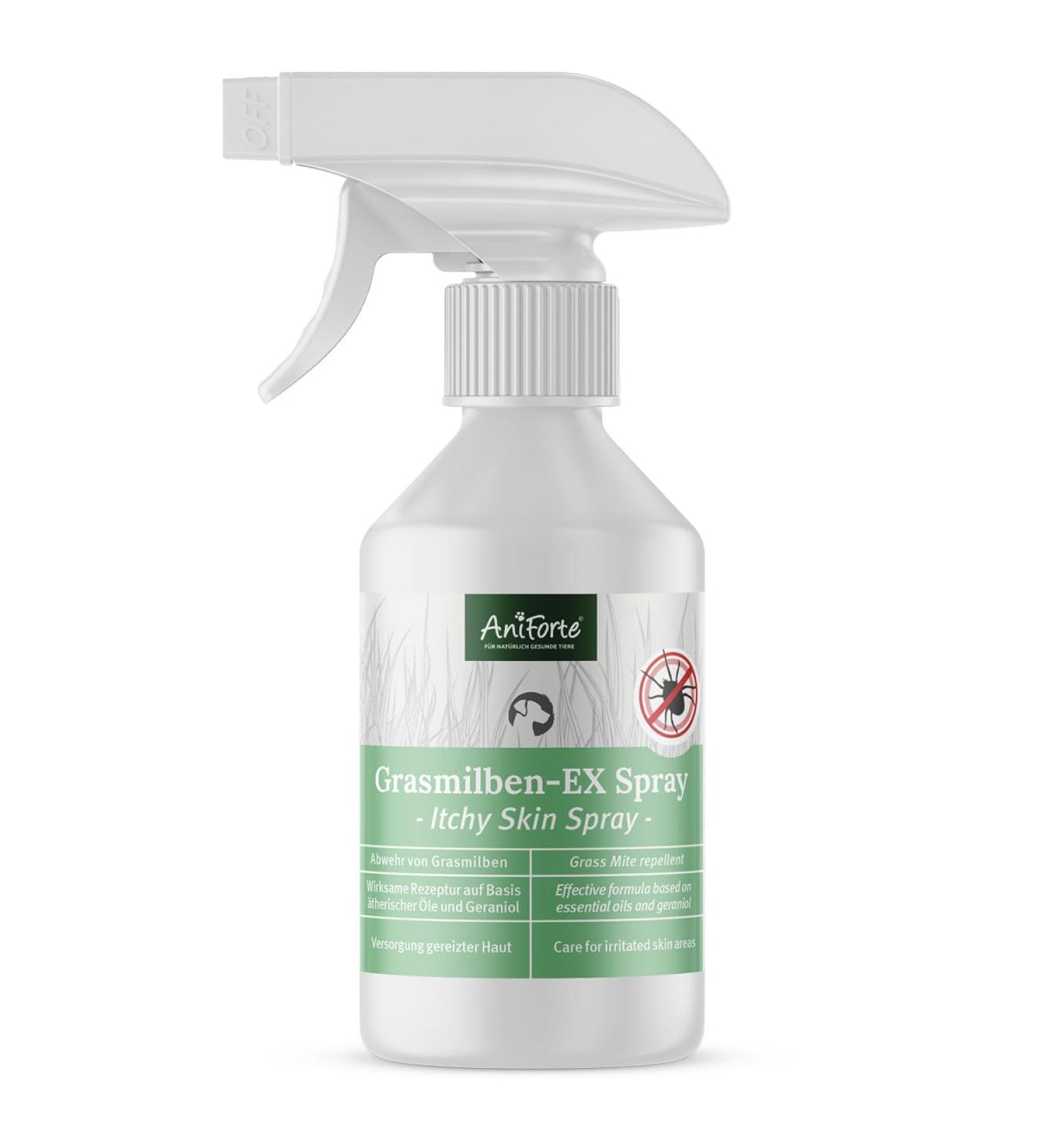 Aniforte Grass Mite Ex Spray 250ml - Effective Dog Spray for Grass Mites & Parasites | Soothes Skin & Relieves Itching - International Shipping Available - Buy Online on GoSupps.com