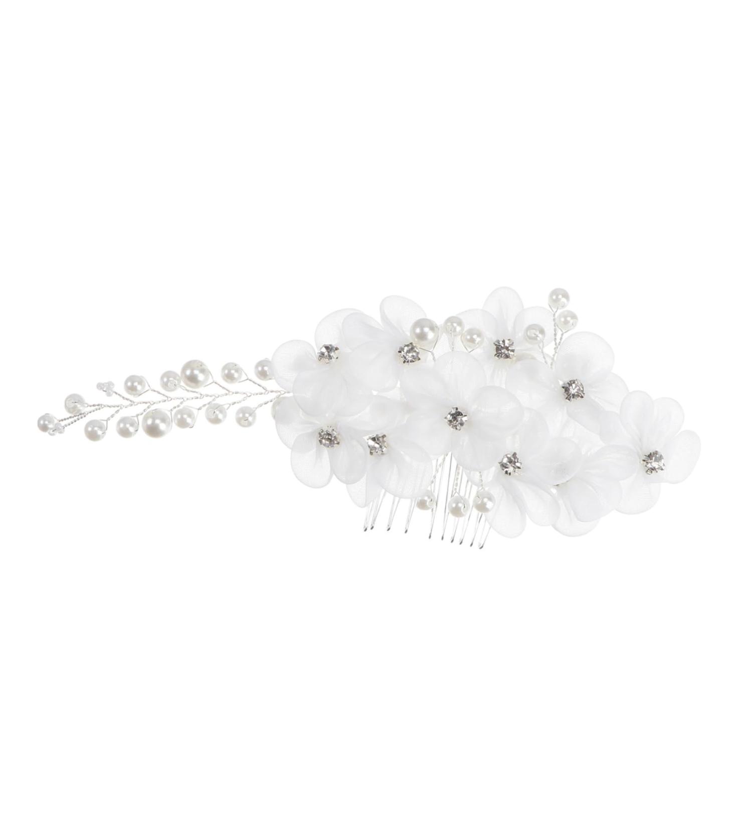 Beaupretty Wedding Headpiece wedding Headwear hair combs for women flower hair wedding Vintage Hair Side Combs Wedding Rhinestone Pearls Hair white two colors Mother Bridal Hair Side Comb - Buy Online on GoSupps.com