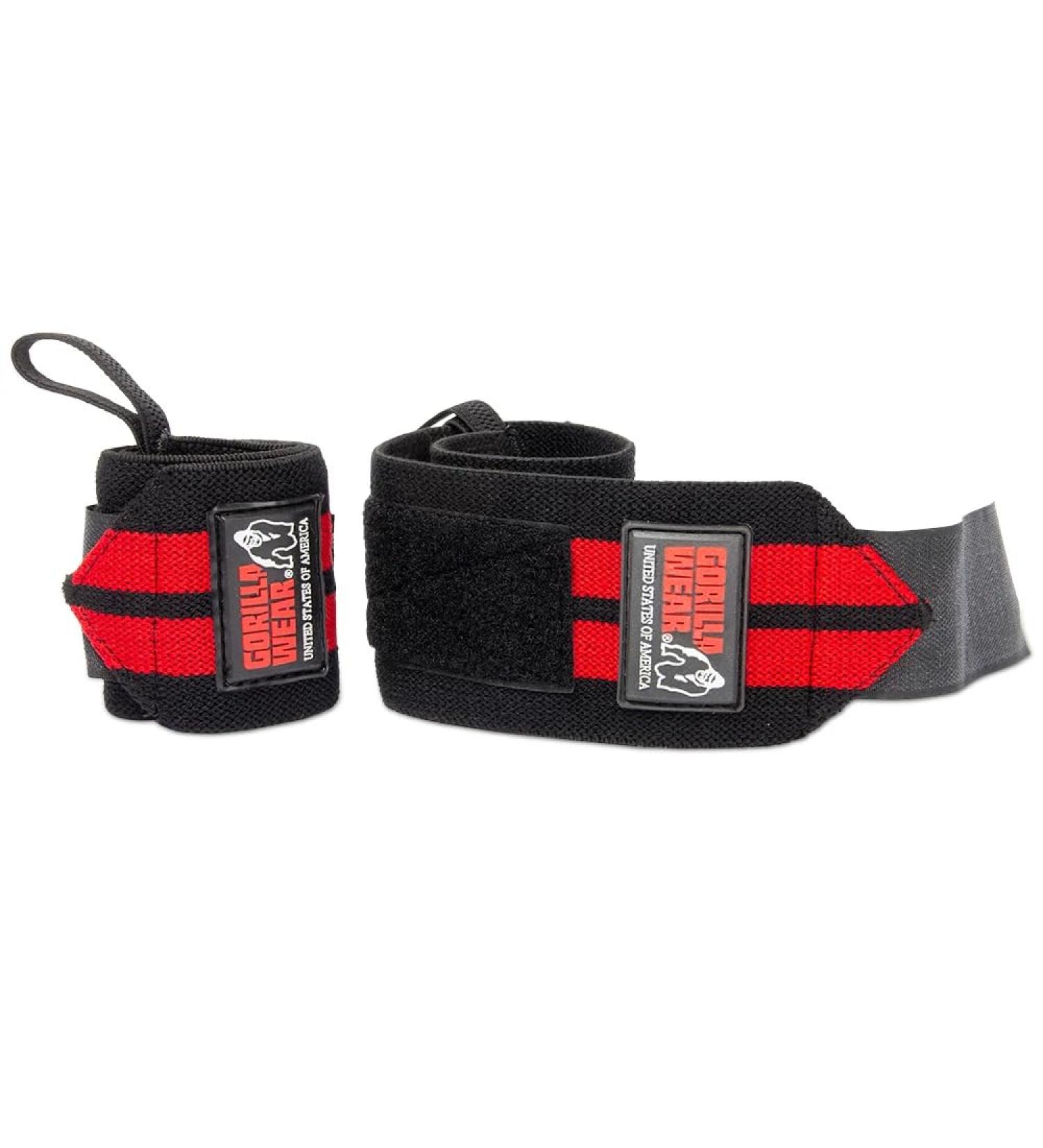 Gorilla Wear Wrist Wraps Pro - Black/Red | Premium Bodybuilding & Fitness Accessory for Enhanced Support - Buy Online on GoSupps.com