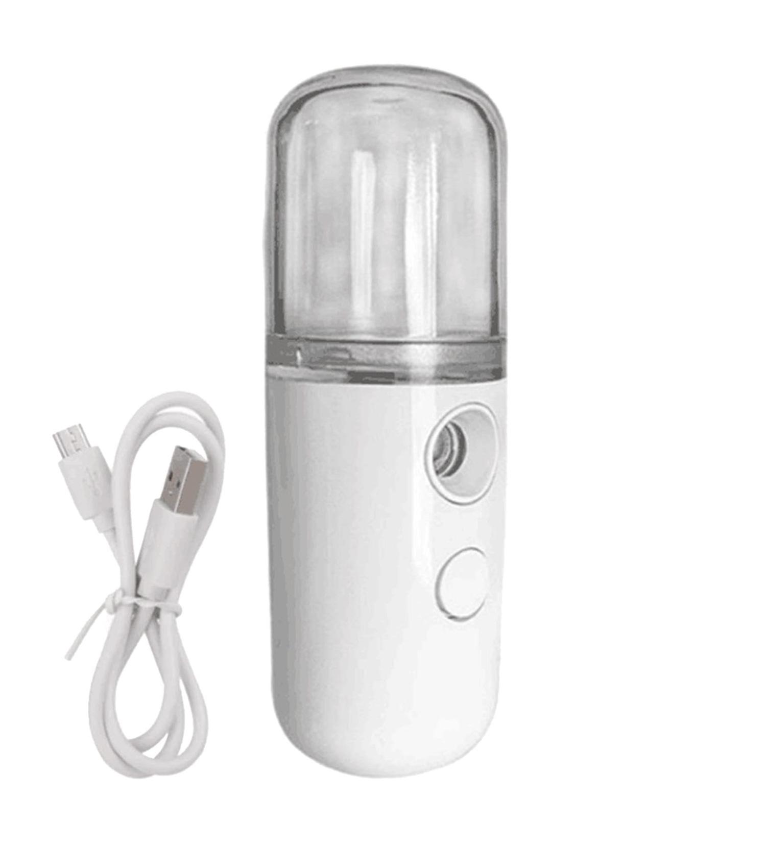 Nano Facial Mister Nano spray hydrating instrument30ml Face Humidifier Portable Facial Sprayer for Face USB Rechargeable White - Buy Online on GoSupps.com