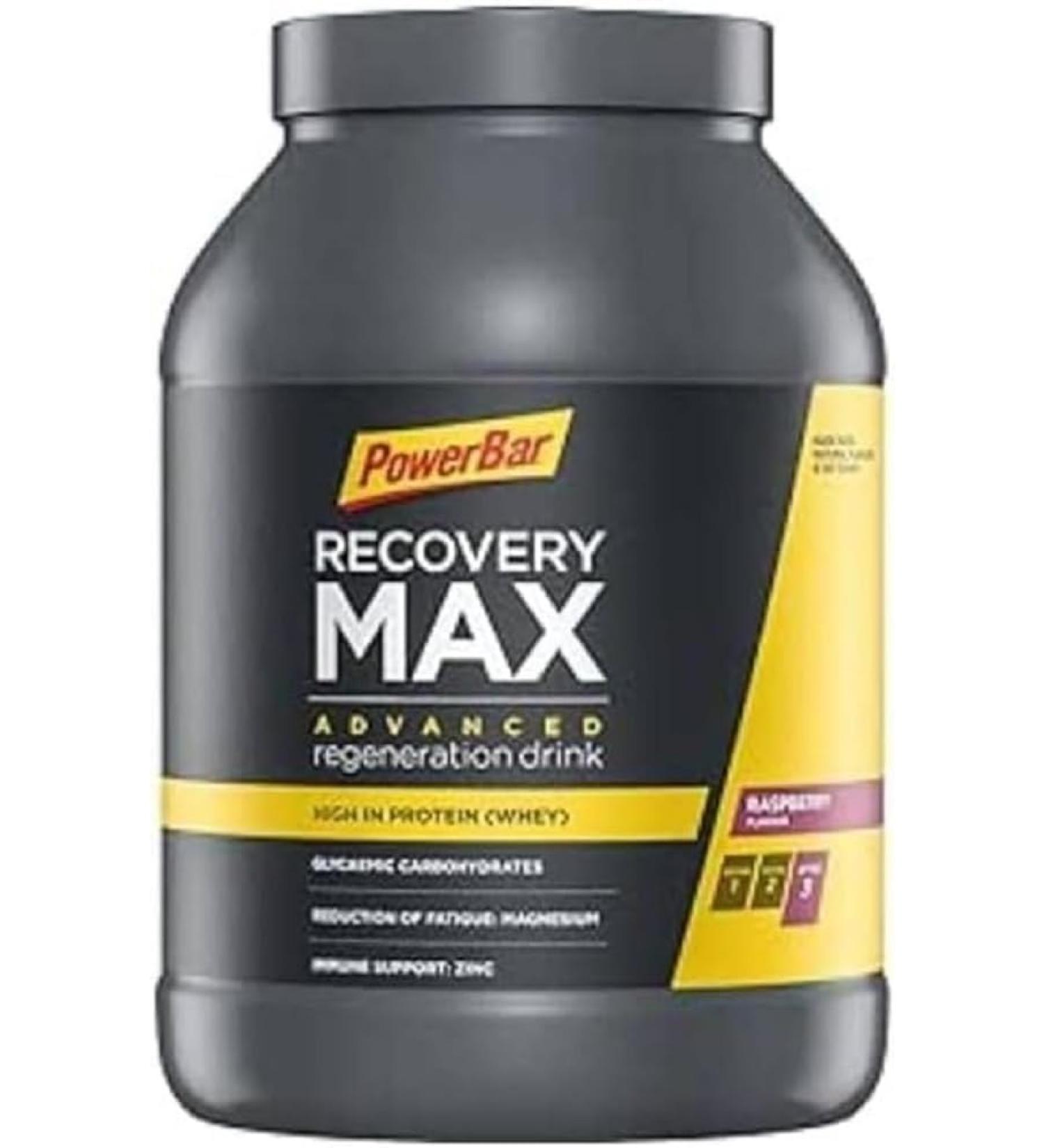 Powerbar Recovery Max Raspberry 1144g - Whey Drink with Carbohydrates Magnesium & Zinc for Optimal Regeneration - Buy Online on GoSupps.com