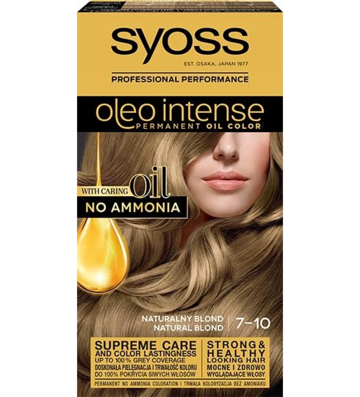  Syoss Syoss Oleo Intense Permanent Hair Colour with 7-10 Natural Blonde Oils - Buy Online on GoSupps.com