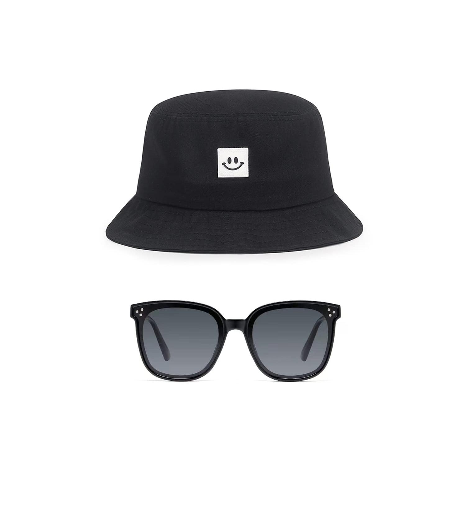 Foldable Breathable Sun Hat for Fishing & Outdoor Unisex Travel & Leisure Hat with 1 Sunglasses - Buy Online on GoSupps.com