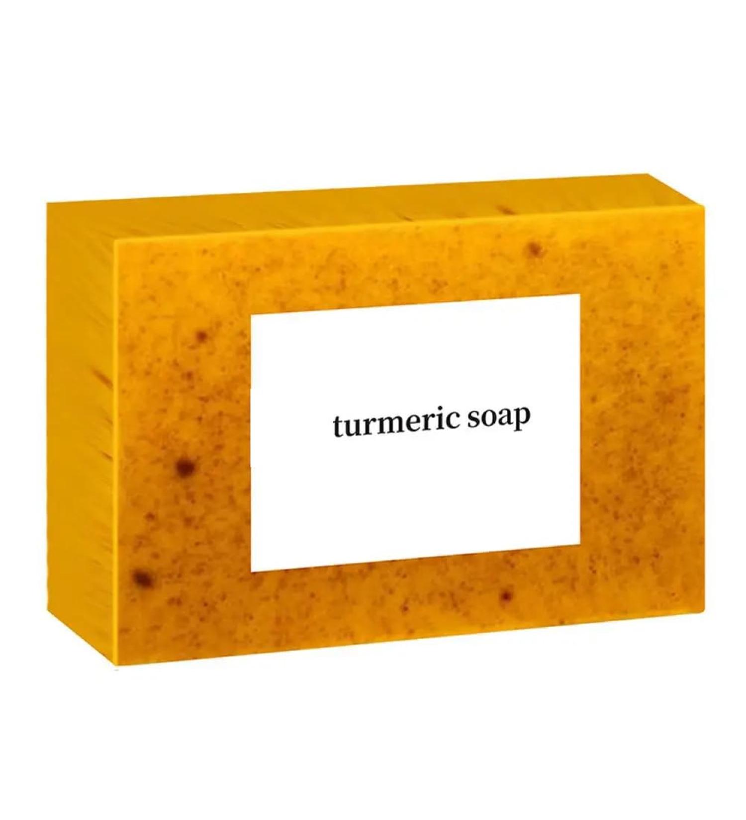 Turmeric & Lemon Handmade Soap - Deep Cleansing Oil Control Exfoliator for All Skin Types | Smooth & Tender Care | 1 Pcs - Buy Online on GoSupps.com
