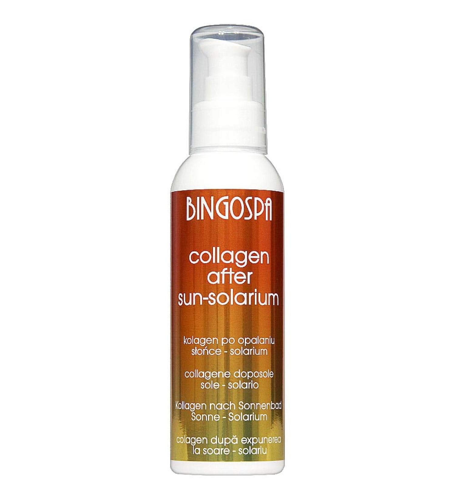 After Sun Collagen Serum with Vitamin E & Aloe Vera - Soothes & Repairs Skin Post Sunbathing | BINGOSPA 135g - Buy Online on GoSupps.com