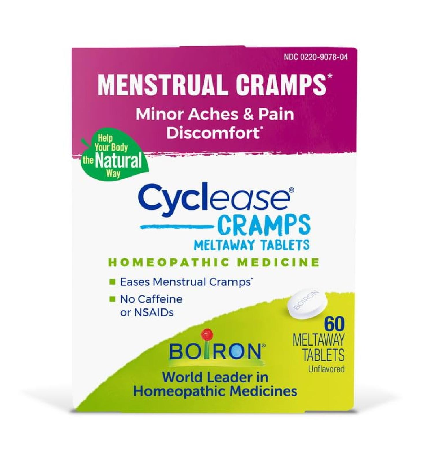 Boiron Cyclease CRAMP - Natural Relief for Menstrual Cramps - 60 Tablets - Buy Online on GoSupps.com