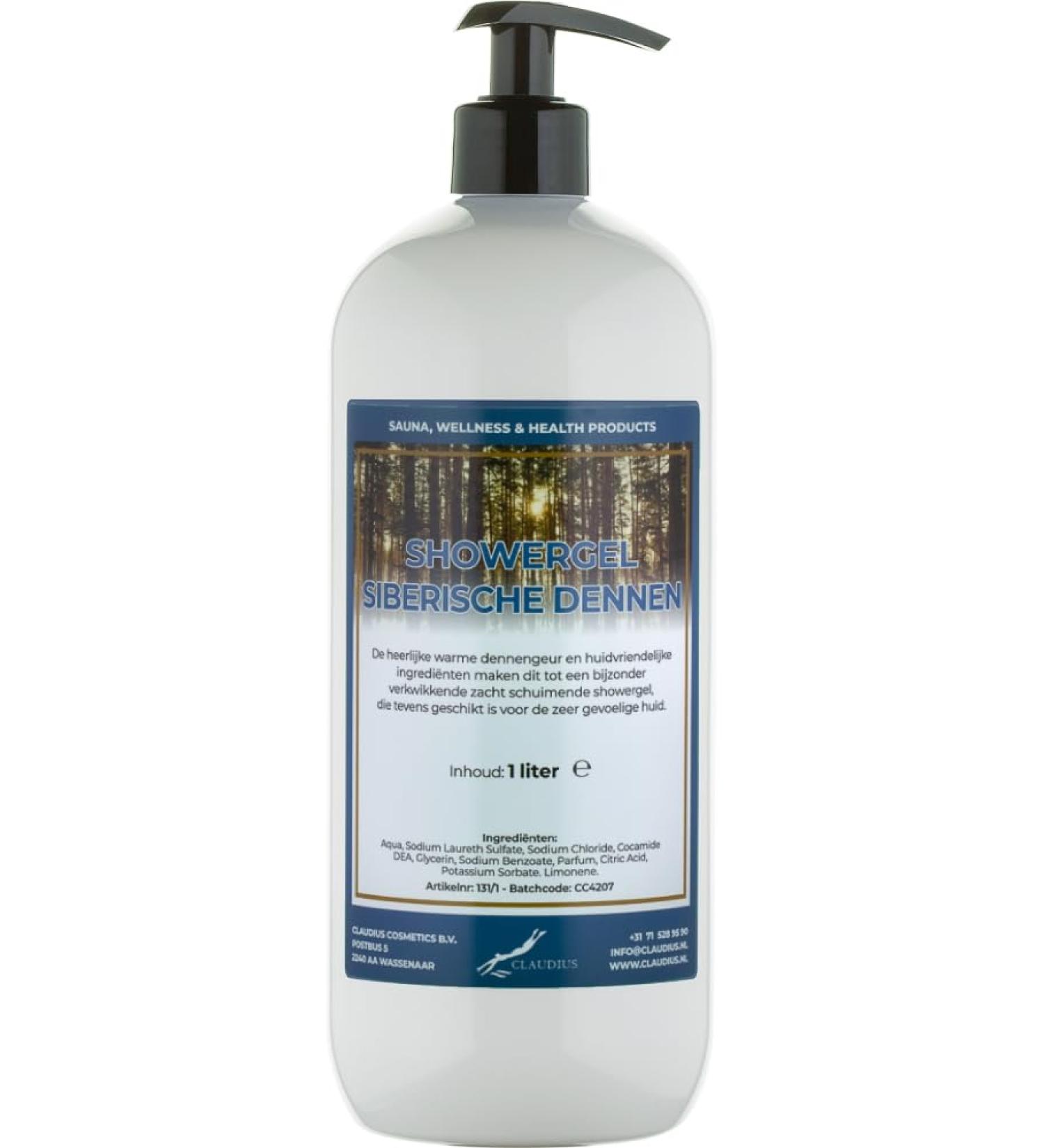 Claudius Showergel Siberian Pine 1 Liter with free pump