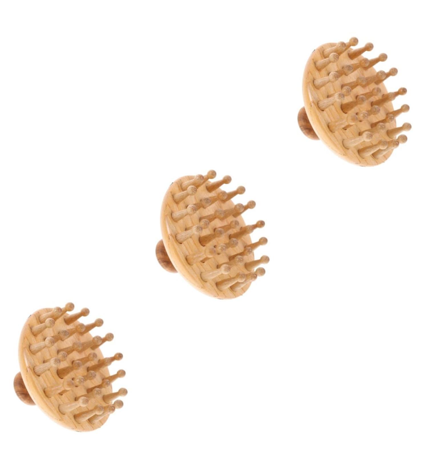 Beavorty 3-In-1 Beech Wood Broad Tooth Massage Comb & Sandalwood Scalp Massager - Perfect for Hair Care & Relaxation - Buy Online on GoSupps.com