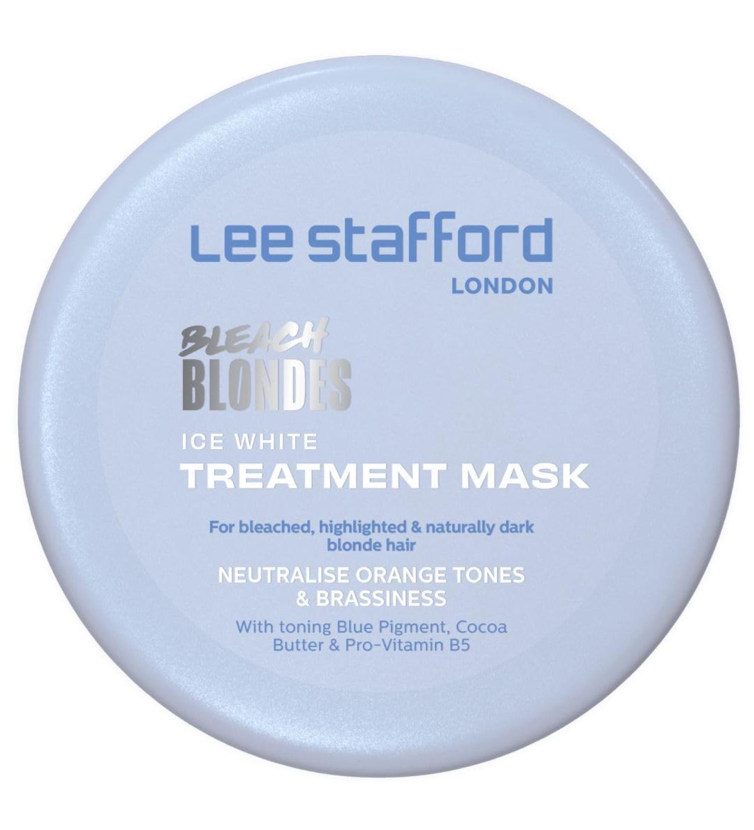 Lee Stafford Blue Toning Hair Mask - Best Conditioning Mask for Bleach Blonde & Highlighted Hair | Corrects Brassy Tones | 6.7 Fl Oz - Buy Online on GoSupps.com