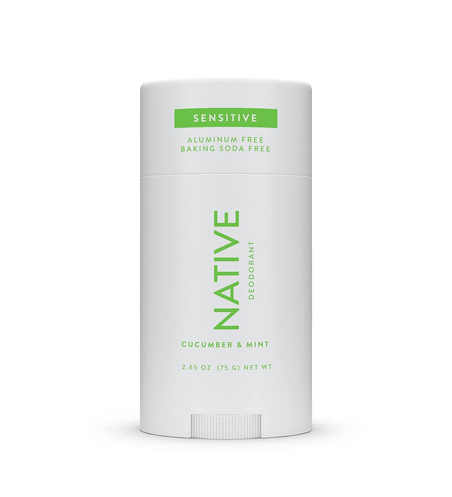 Natural Sensitive Deodorant | Aluminum-Free, Baking Soda-Free, Phthalate-Free | Coconut Oil and Shea Butter | Cucumber & Mint Scent for Women and Men - Buy Online on GoSupps.com