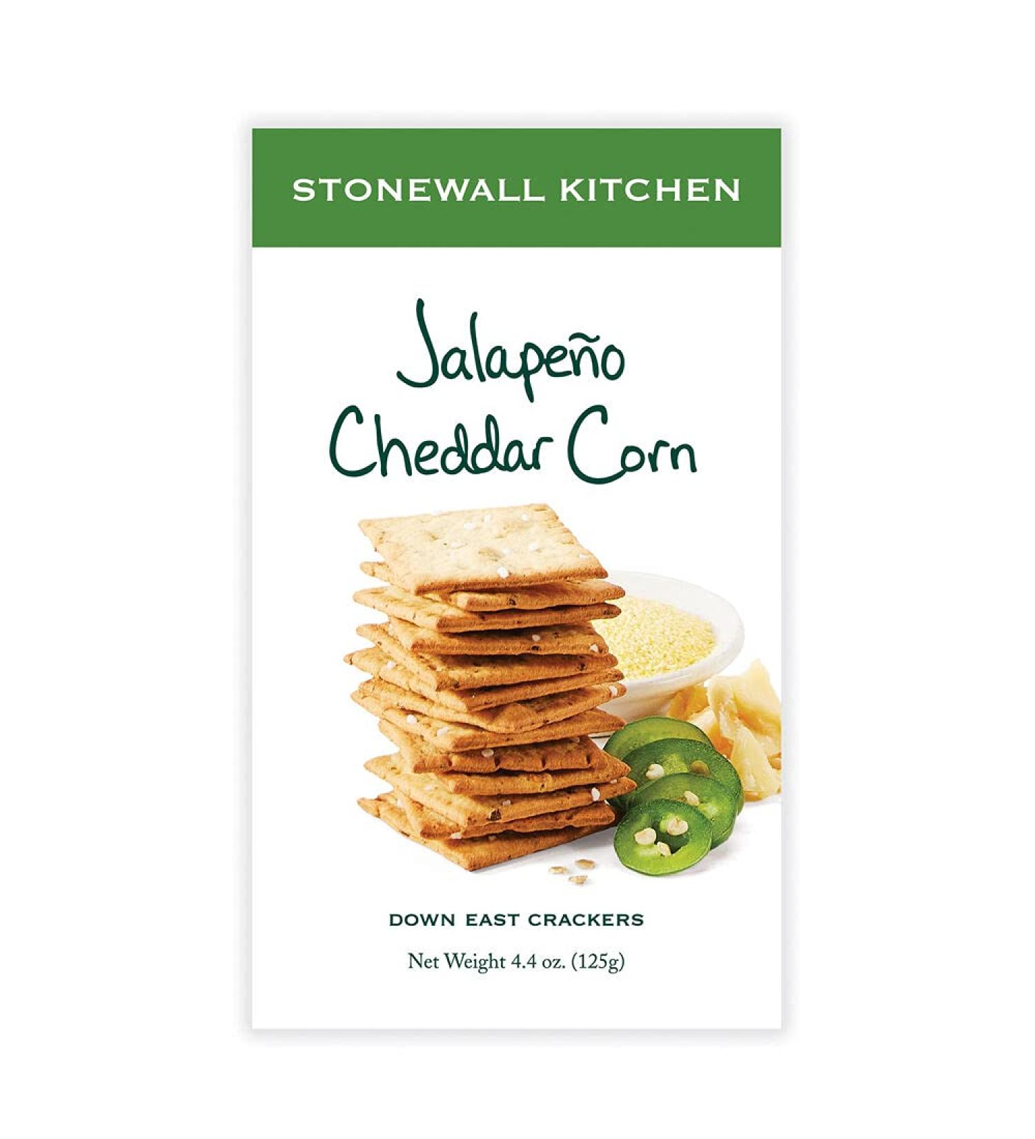 Stonewall Kitchen Jalape o Cheddar Corn Crackers 4.4 oz - Gourmet Snack - Buy Online on GoSupps.com