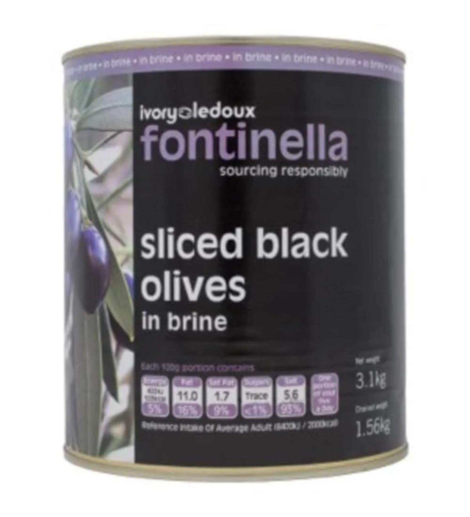 Sliced Black Olives-(Tin)-1xA10-Food