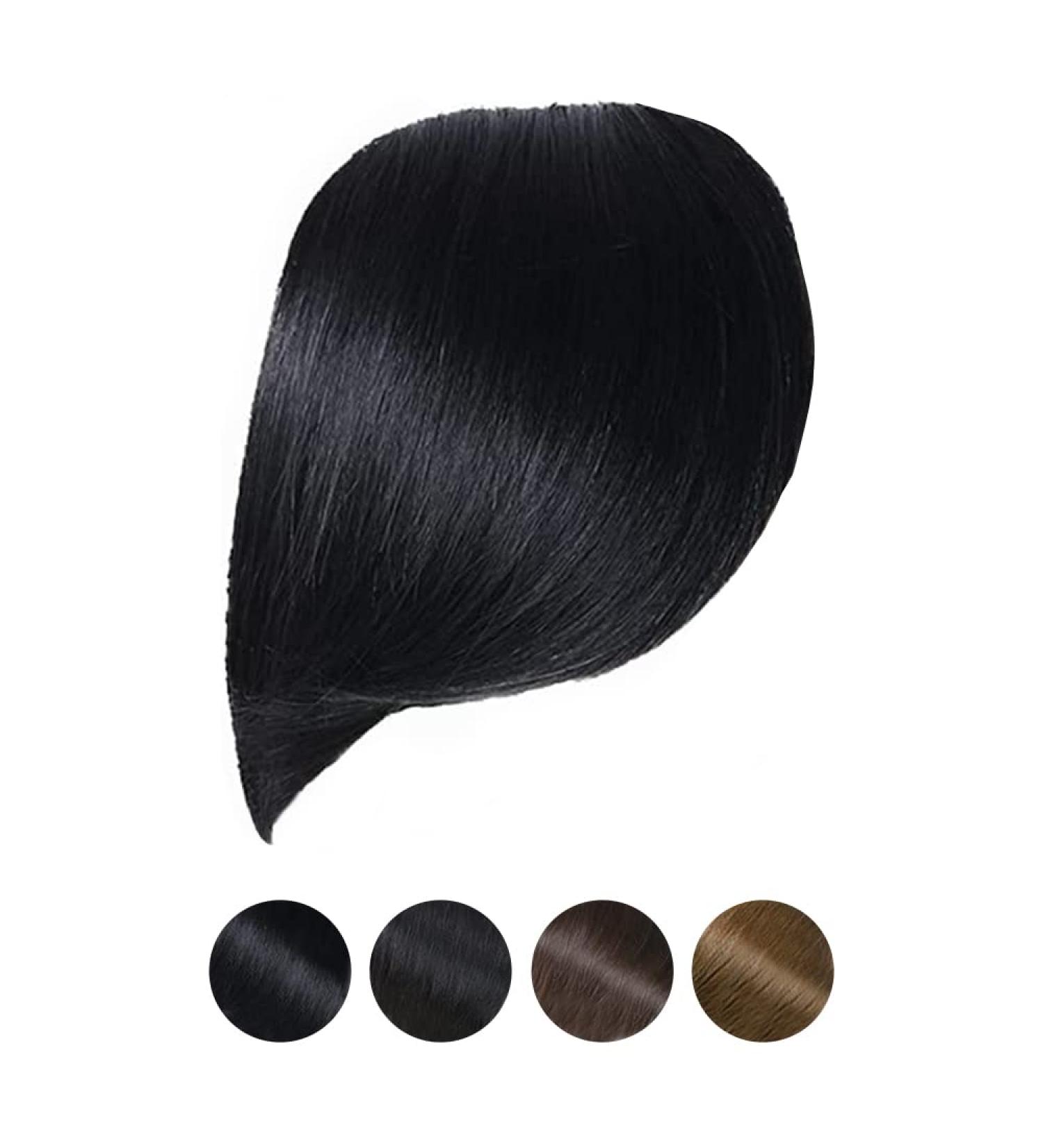 Thick Pony Clip-In Real Hair Fringe Extensions - Natural Look for Girls | Pitch Black - Buy Online on GoSupps.com