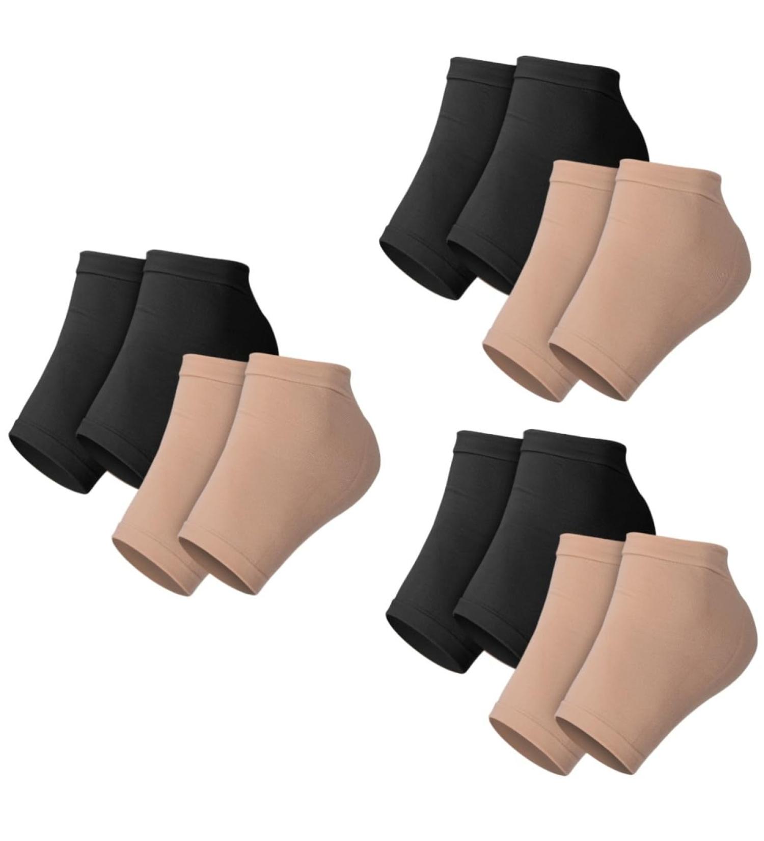 Buy Healvian 6 Pairs Anti-Rip Heel Socks - Cracked Heel Repair & Portable Protector - Washable Open Toe Silicone Spa Socks - Breathable Grippers for Ultimate Comfort - Buy Online on GoSupps.com