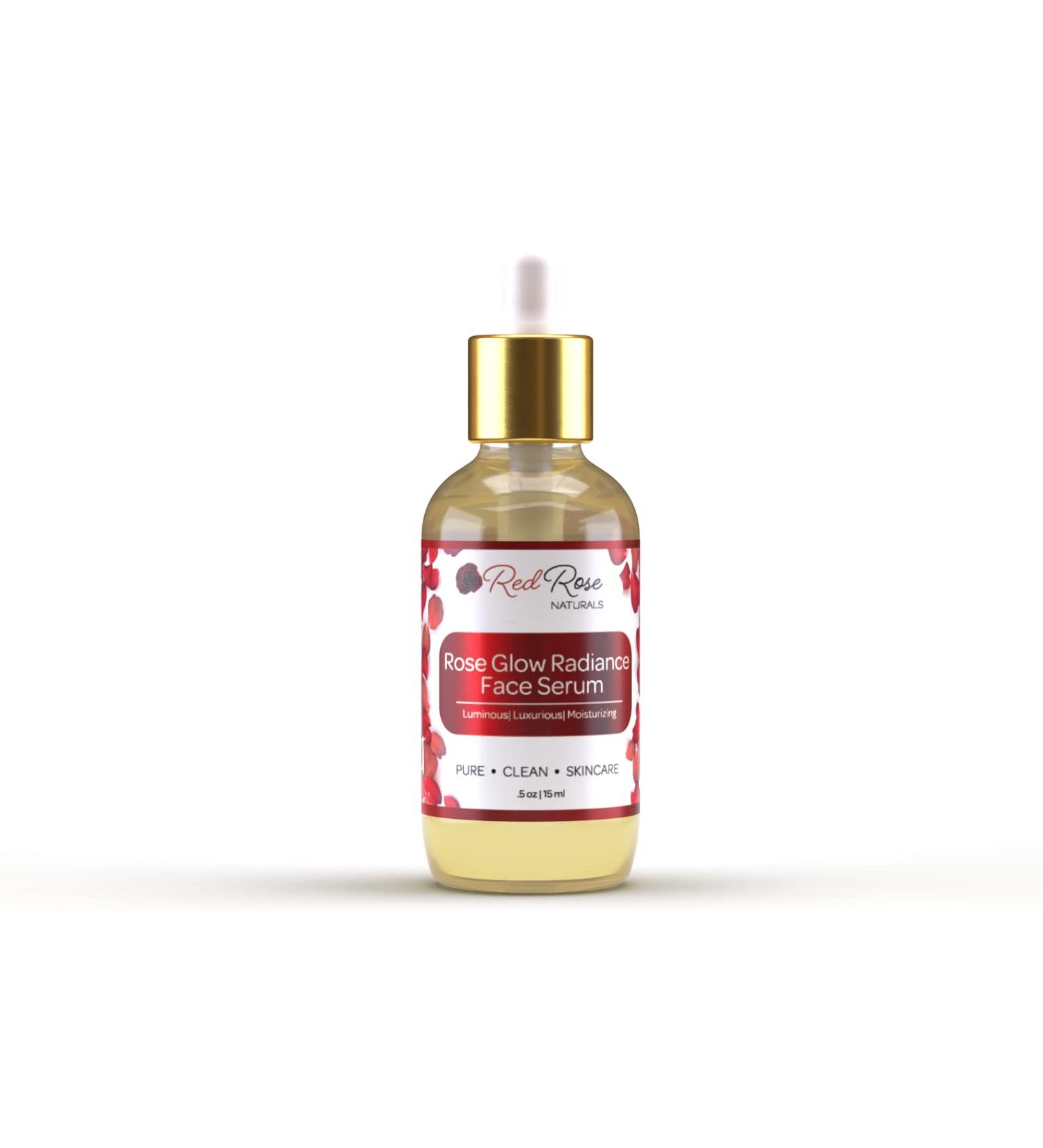 Rose Glow Radiance Face Serum | Vegan Daily Hydration & Anti-Aging Serum for All Skin Types - 15 ml - Buy Online on GoSupps.com