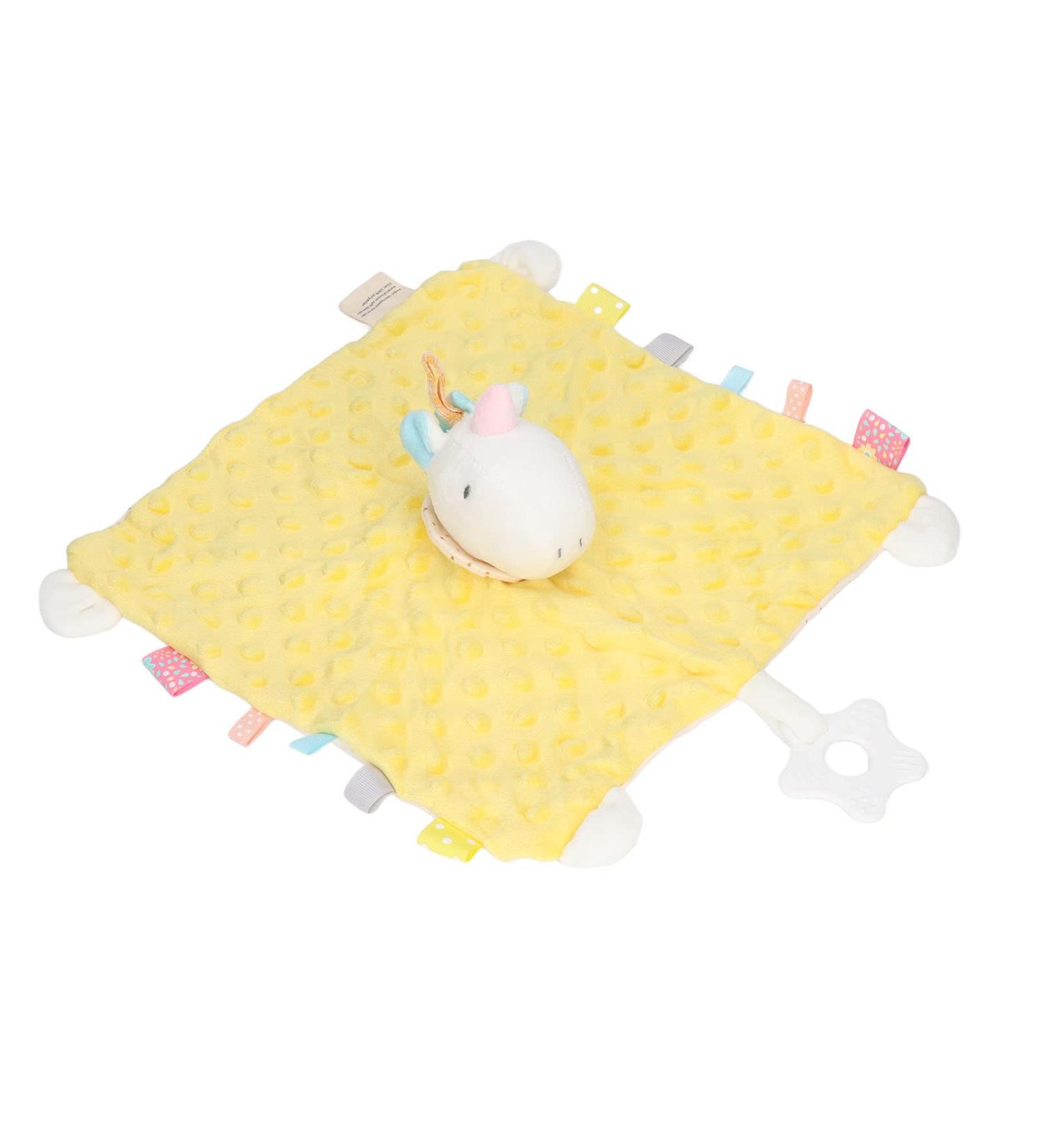 Aqur2020 Infants Security Blanket - Crinkle Rattle Tags, Teether, Bell Sound - Soothing Sleep Plush - Buy Online on GoSupps.com