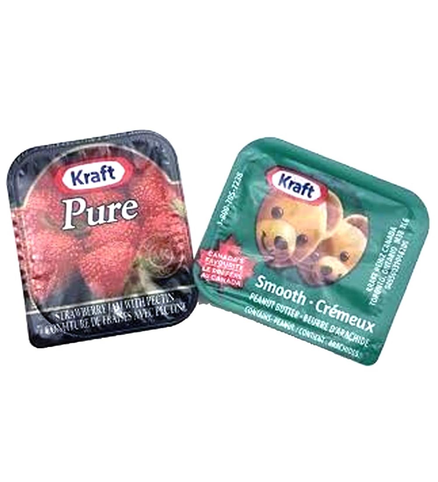 Kraft Peanut Butter and Strawberry Jam Portions 30 CountQ - Buy Online on GoSupps.com