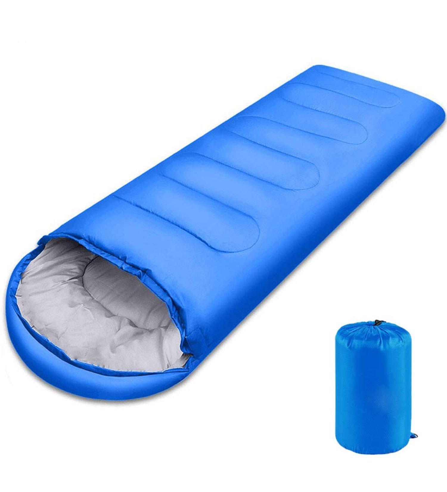 Lightweight 3 Season Sleeping Bag for Kids & Adults - 5-20 Degree Microfiber Fill - Ideal for Backpacking, Hiking, Camping - Includes Compression Sack - Single, Blue - Buy Online on GoSupps.com