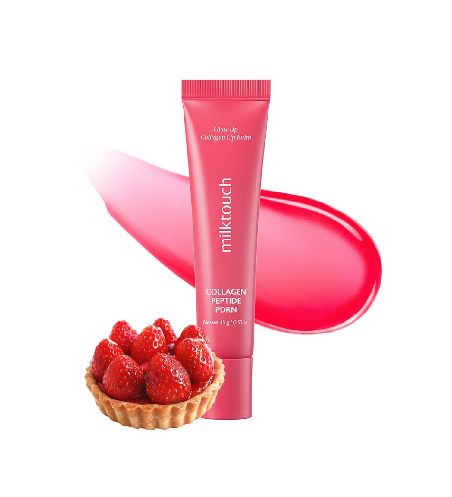 milktouch Vegan Glow Up Collagen Lip Balm Hydrating Lip Care with Collagen Peptide PDRN Cica & Shea Butter for Dry Lips Repair Anti-Aging Non-Sticky Moisturizer for Fuller Lips(15g) #Berry Tart - Buy Online on GoSupps.com