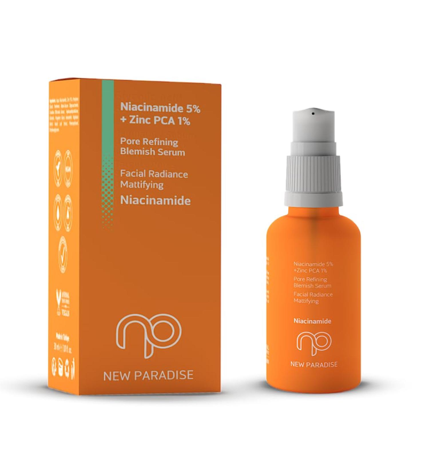 Buy New Paradise Niacinamide Serum - Pore Refining 5% Niacinamide & 1% Zinc PCA for Radiant Mattified Skin - International Shipping Available - Buy Online on GoSupps.com