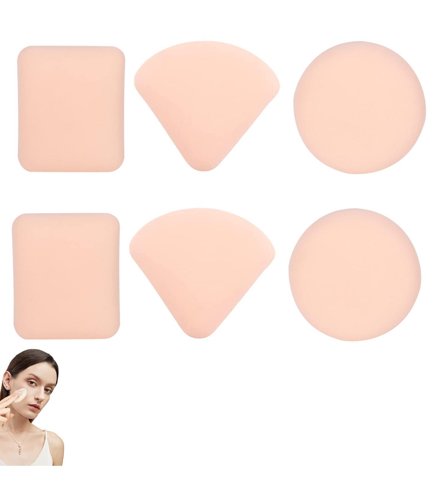 6 Pieces Powder Puff Sponges Round Triangle Powder Face Body Makeup Pads Foundation Powder Cotton Cosmetic Foundation Sponge Makeup Tool - Buy Online on GoSupps.com
