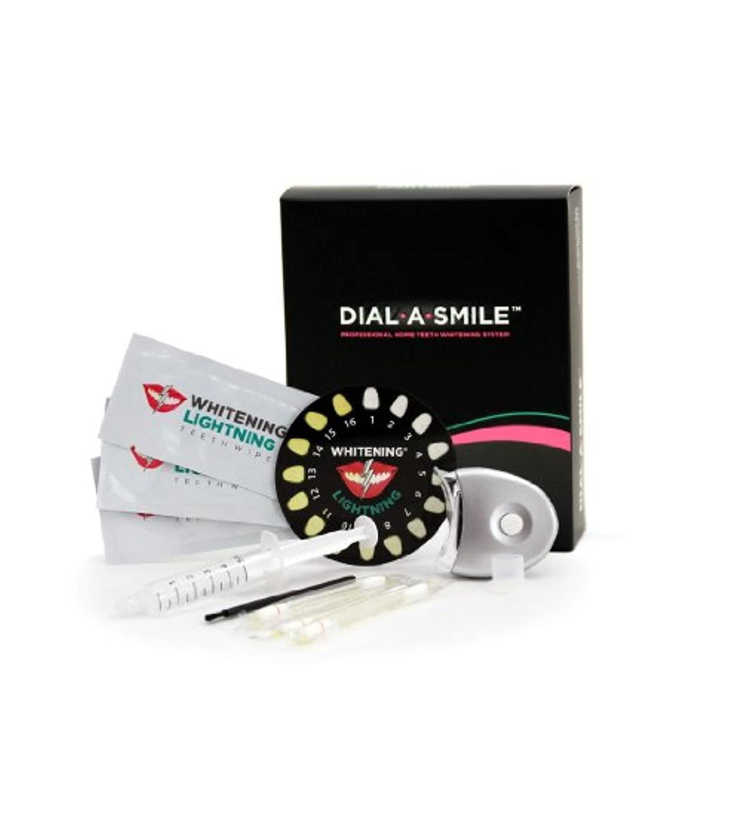 Dial a Smile LED Teeth Whitening Kit | Professional Strength Whitening Gel | Made in USA | Removes Stains Fast & Restores Your Smile - Buy Online on GoSupps.com