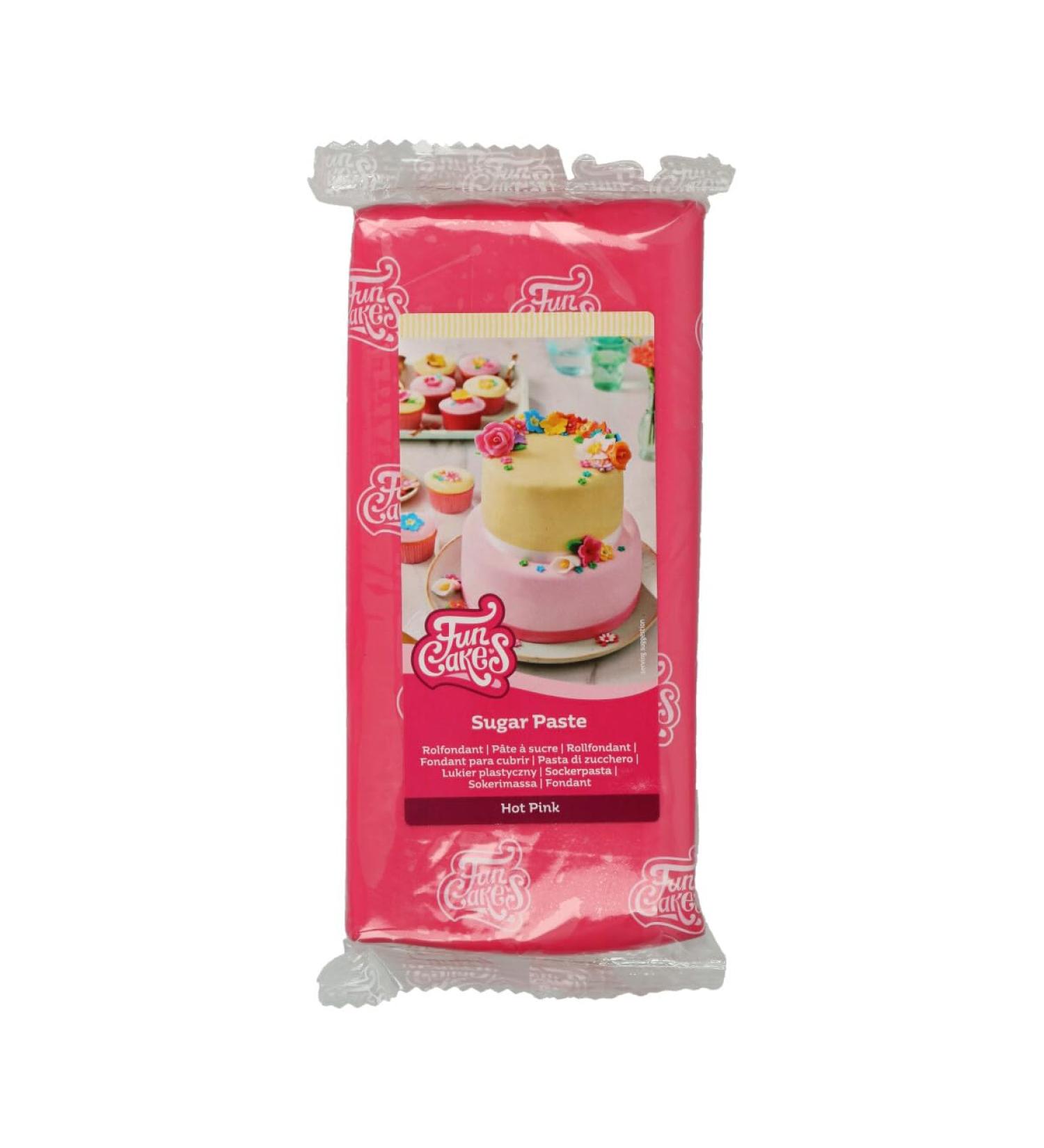 Funcakes Rollfondant Hot Pink - Easy to Use Gluten-Free Cake Fondant (1kg) | Smooth Flexible Decorating for Perfect Cakes - Buy Online on GoSupps.com