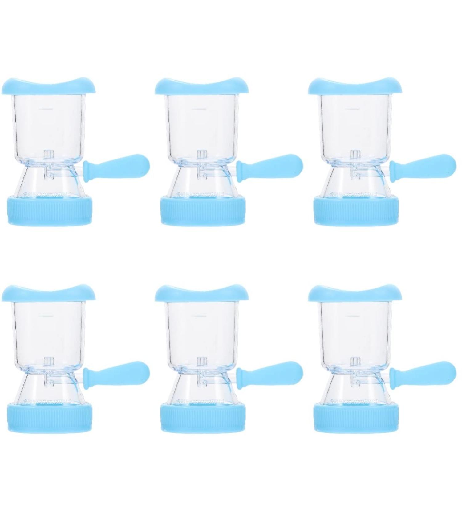 Healifty Glass Cleaner Accessories Set - 6pcs Sky-blue Silicone Cups for Effective Cleaning of Glasses, Makeup Tools, and Bath Containers - Buy Online on GoSupps.com