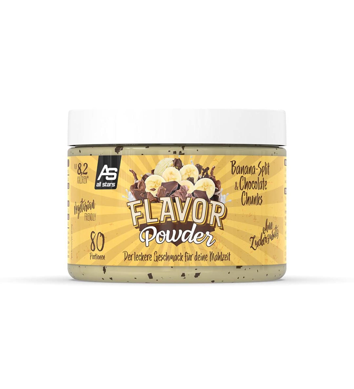 All Stars Flavor Powder - Banana-Split & Chocolate Chunks 240g | Sugar-Free Sweet Taste | Ideal for Food & Drinks with Inulin - Buy Online on GoSupps.com