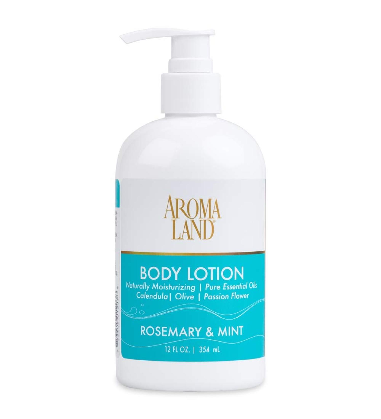 12oz. Hand and Body Lotion for Dry and Dead Skin Rosemary Mint Body Lotion Aromatherapy Body Lotion with Peppermint Extracts