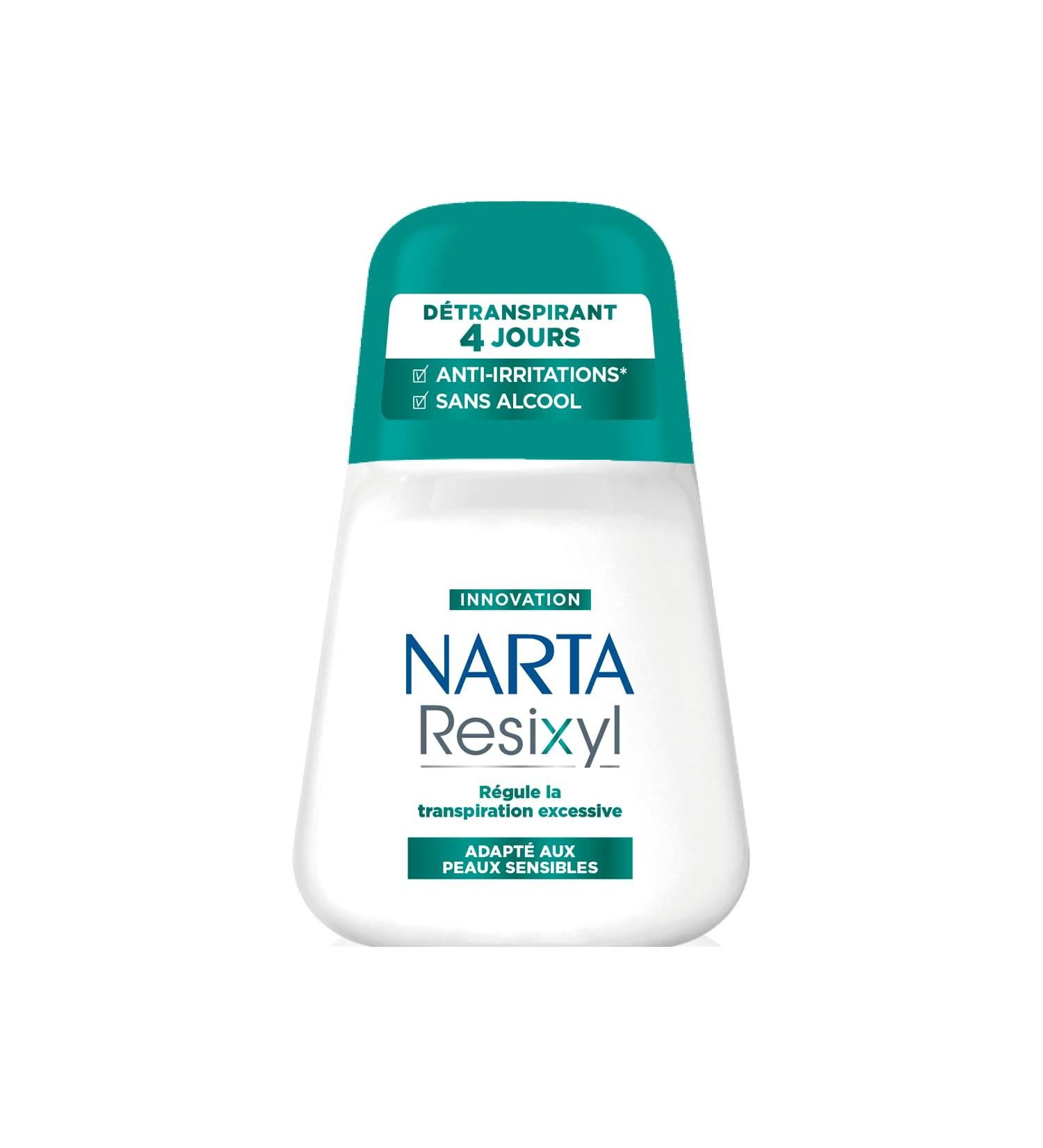  Narta NARTA - Resixyl - Women's Roll-On Deodorant - 4-Day Antiperspirant - Regulates Excessive Perspiration - Anti-Irritation* - Mineral Complex Resyx TM - 0% Alcohol** - Suitable for Sensitive Skin - 50 ml - Buy Online on GoSupps.com