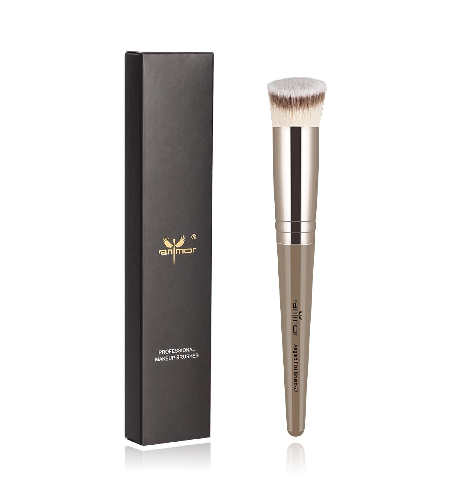Anmor Angled Kabuki Brush Professional Angled Foundation Makeup Brush Perfect for liquid Cream and powder Face Makeup Luxurious Soft Synthetic Fibers - Buy Online on GoSupps.com