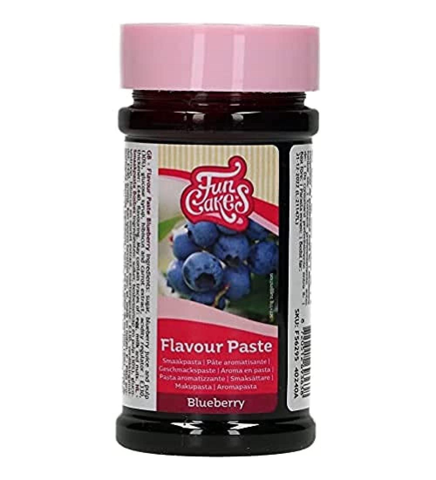 FunCakes Flavour Paste Blueberry: Food flavourings Great Taste Perfect for Cake Decorating Suitable for Batter and Fillings. 120 g.