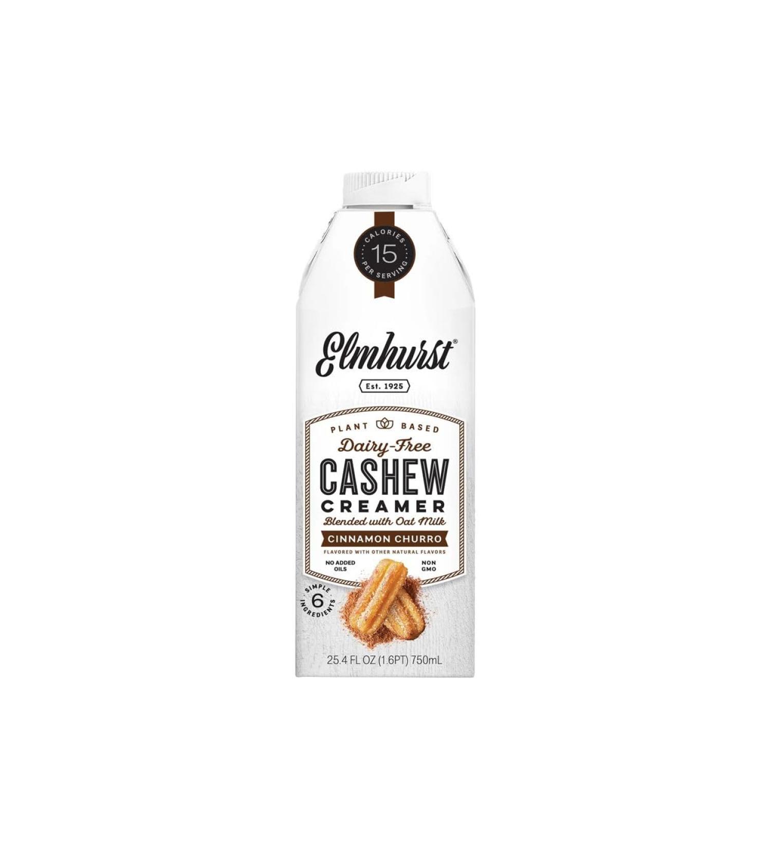Elmhurst 1925 Cinnamon Churro Cashew Creamer Cr me v g tale de cajou la cannelle Cr meux et polyvalent Id al pour caf th desserts et plus 750 ml - Buy Online on GoSupps.com
