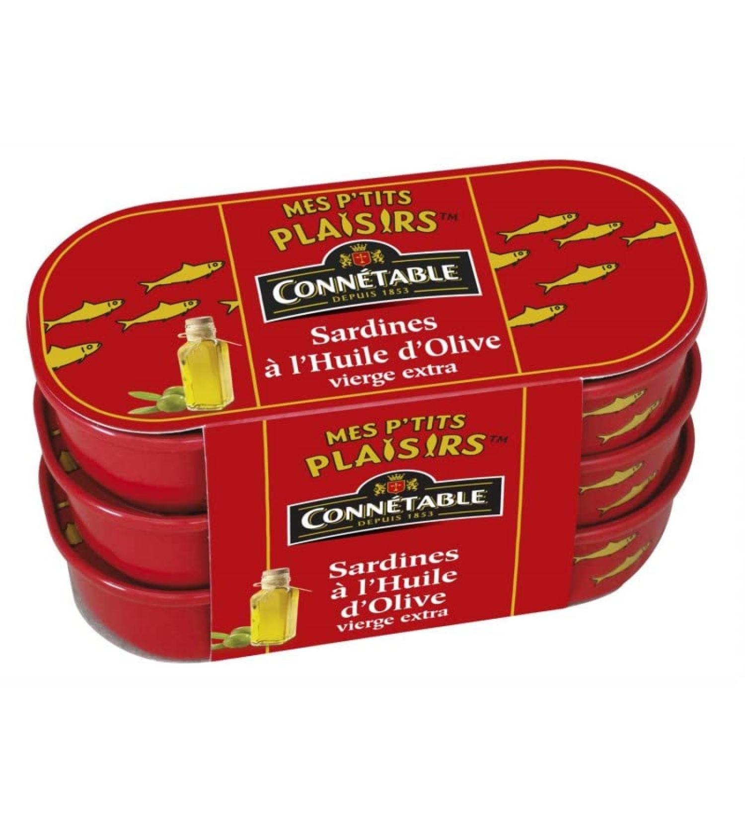 CONNETABLE | Connetable Small Sardines In Extra Virgin Olive Oil 55Gx3 | Pack Of (2) | Free Shipping
