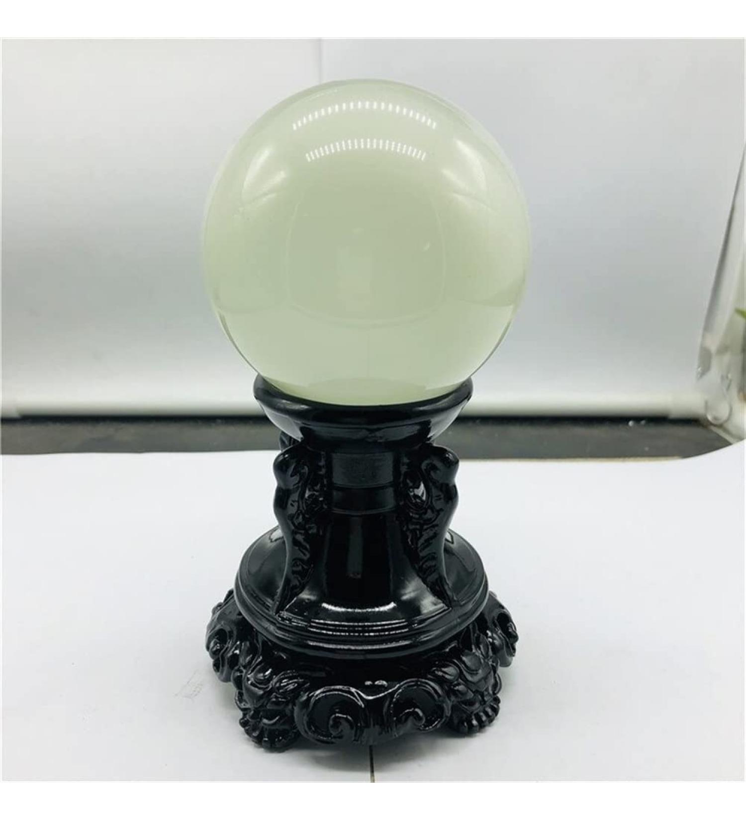 Natural Green Cat's Eye Crystal Treatment Ball - Healing Aura Quartz 75-80mm White Crystal for Wellness - Buy Online on GoSupps.com