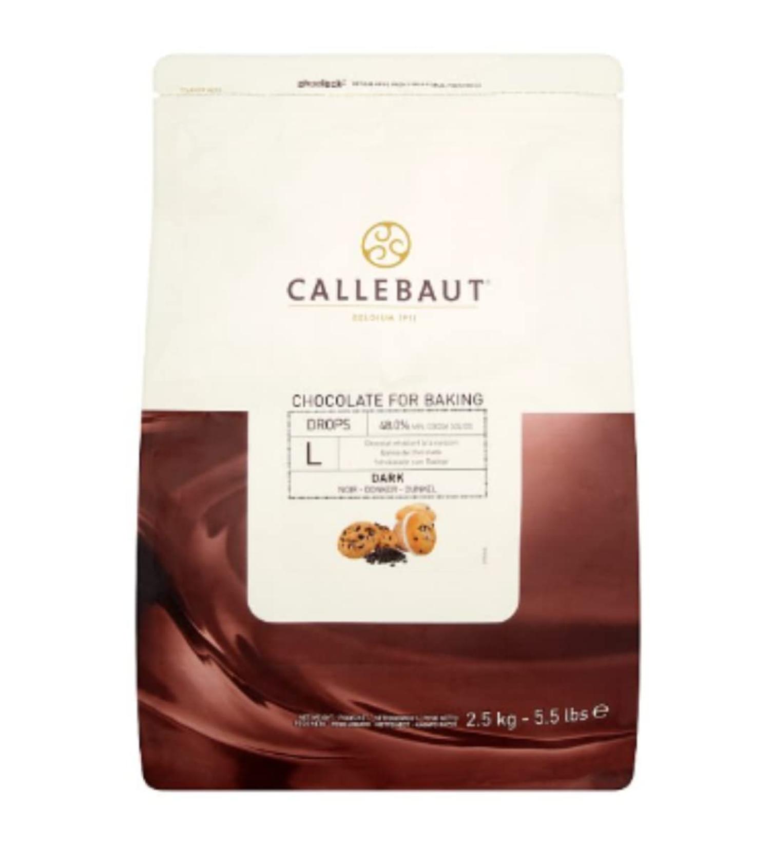 Callebaut Chocolate for Baking Drops Dark 2500g x 1 Dark Chocolate Drops 1