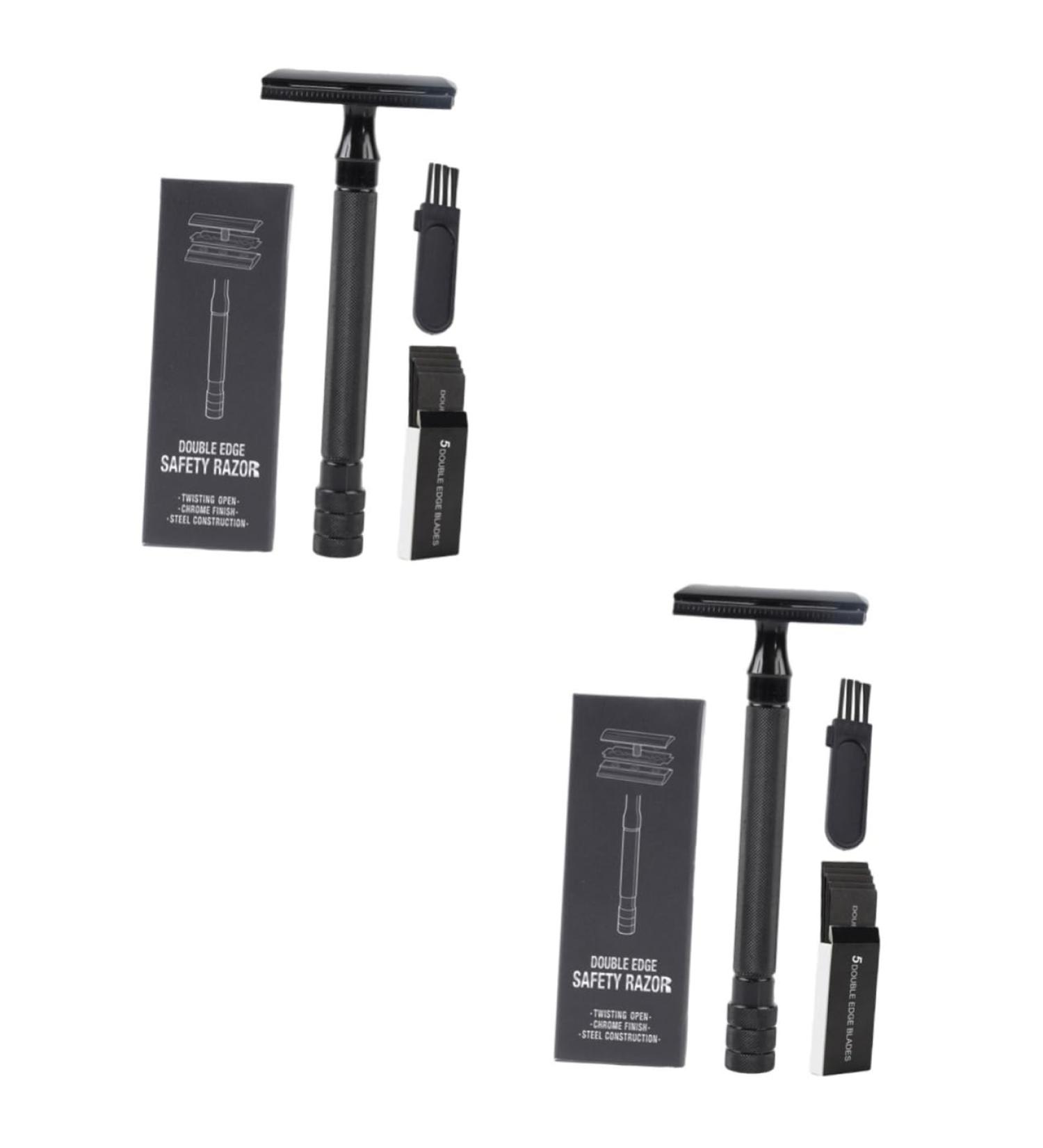 Minkissy Manual Razor Nose Hair Cutter & Mustache Trimmer | Stainless Steel Edge Razor Blades - Perfect Gift for Men - Buy Online on GoSupps.com