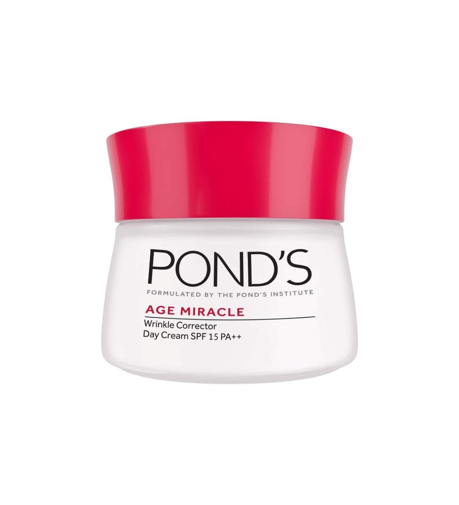 Buy Ponds Age Miracle Day Cream - Anti-Wrinkle Face Moisturizer with SPF 15 | 50 ML | International Shipping Available - Buy Online on GoSupps.com