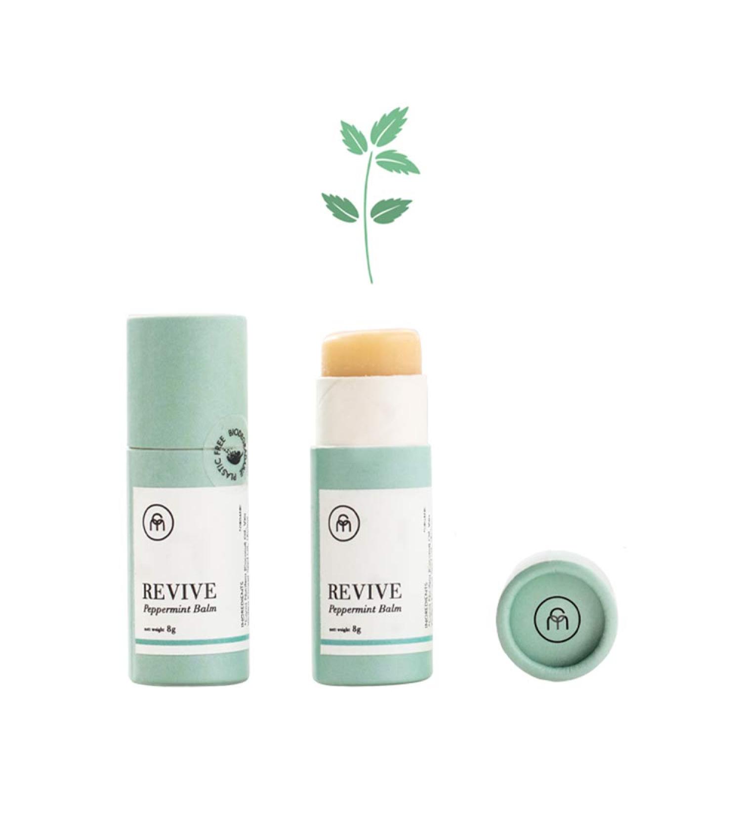 Coconut Matter Mood Lip Balm Handmade Vegan Coconut Oil Lip Balm with Peppermint Scent - Hydrating Lip Balm with Natural Coconut Oil (REVIVE)
