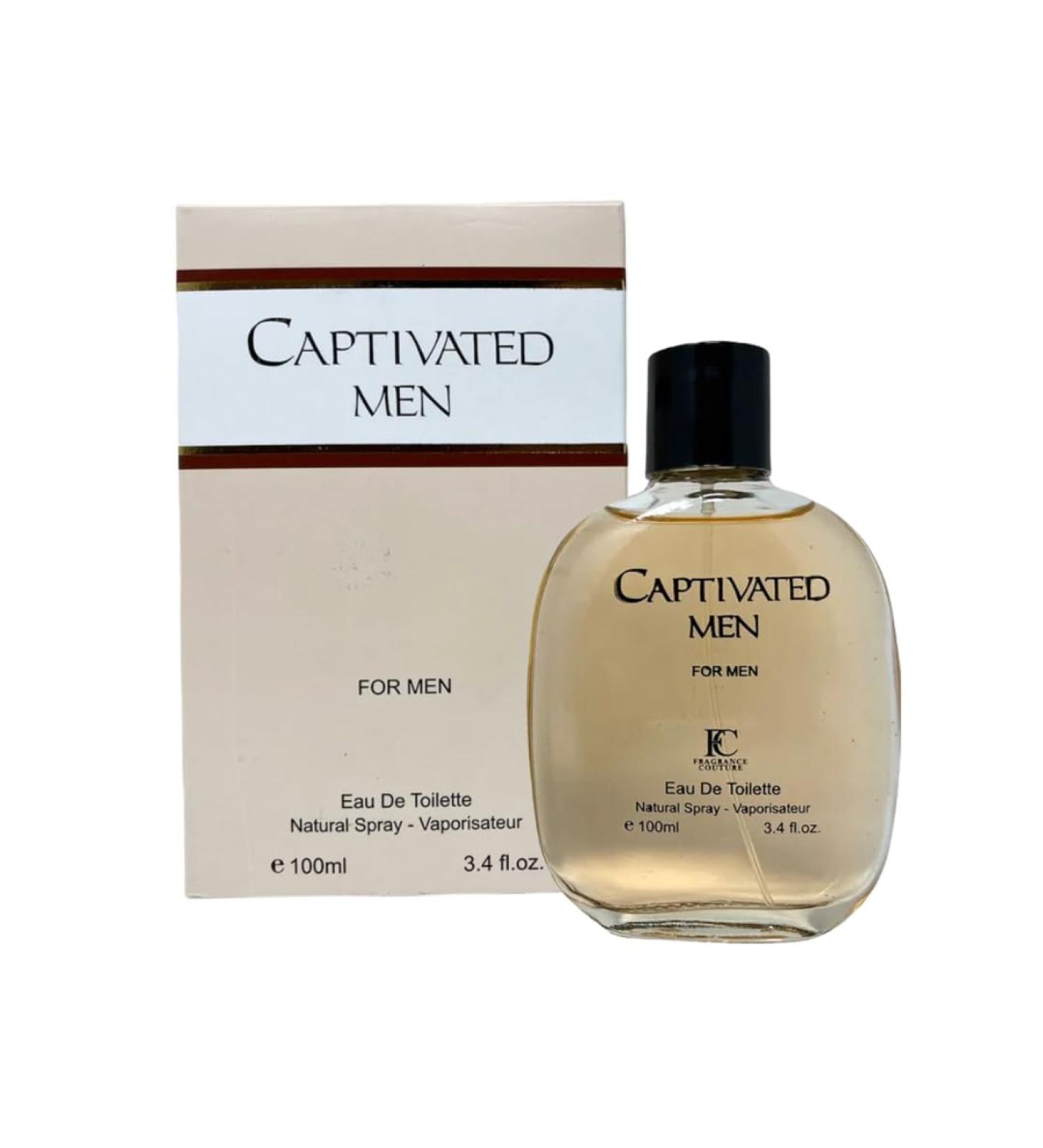 Captivated Men Eau de Toilette 3.4 Fl. Oz. Amber Woody fragrance for men. - Buy Online on GoSupps.com