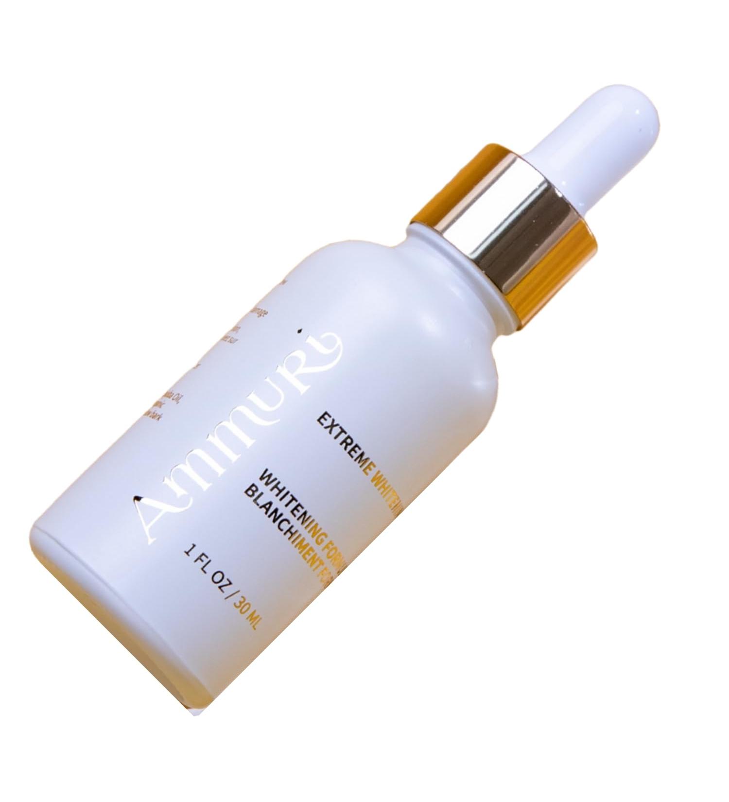Ammuri Extreme Whitening Serum - Enhance Skin Radiance Address Dark Spots & Wrinkles | Kojic Acid Alpha Arbutin | Hydrating & Nourishing Formula | UK Made | For Face Body & Neck - Buy Online on GoSupps.com