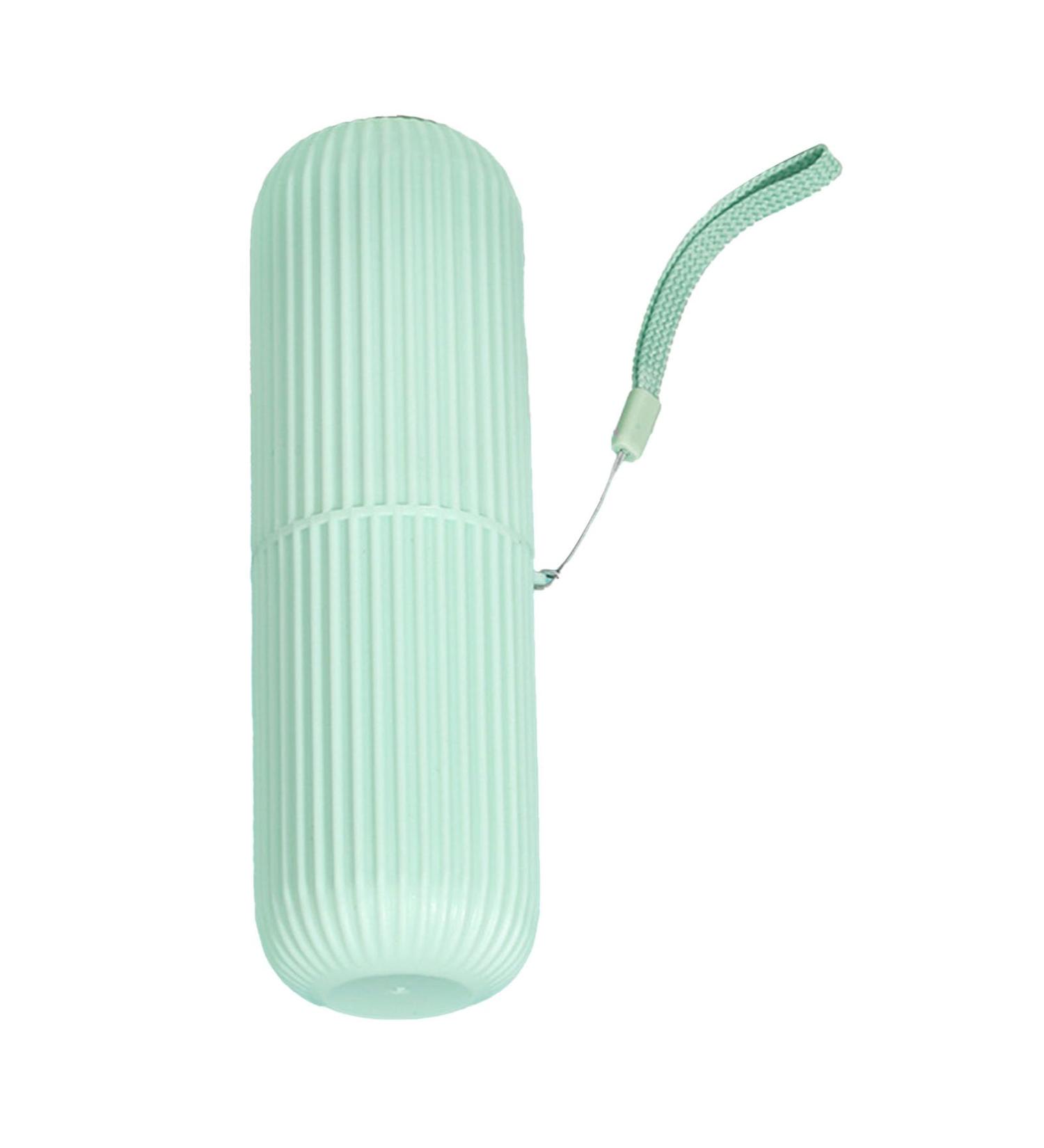 Portable Travel Toothbrush Cup & Case - Multifunctional Toothpaste Holder for Family Travel | Ample Capacity | Green - Buy Online on GoSupps.com