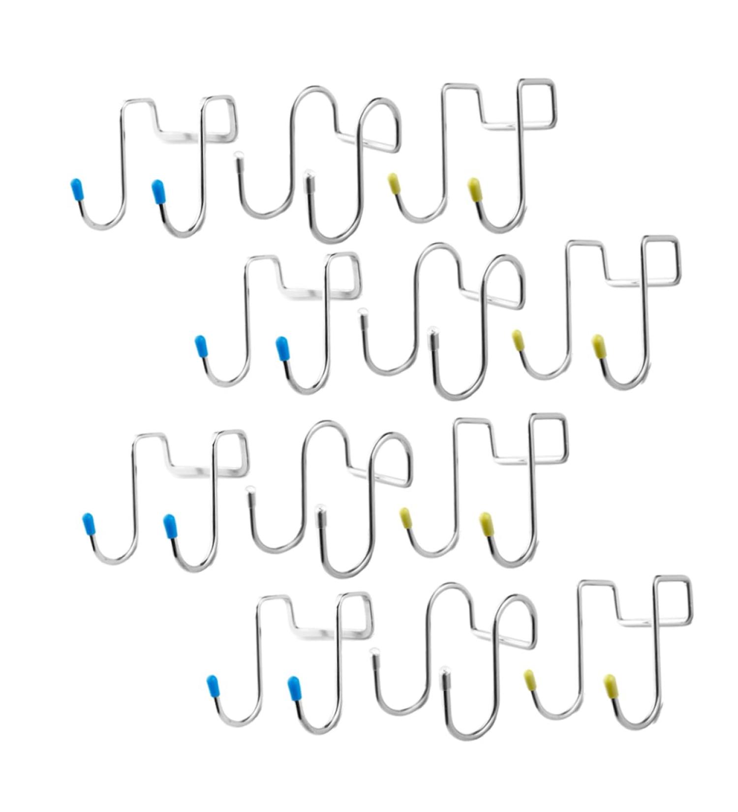 12pcs S Type Double Hook Towel Hangers Wall Mounted Clothing Rack Stainless Steel Door Hook Ordinary - Buy Online on GoSupps.com