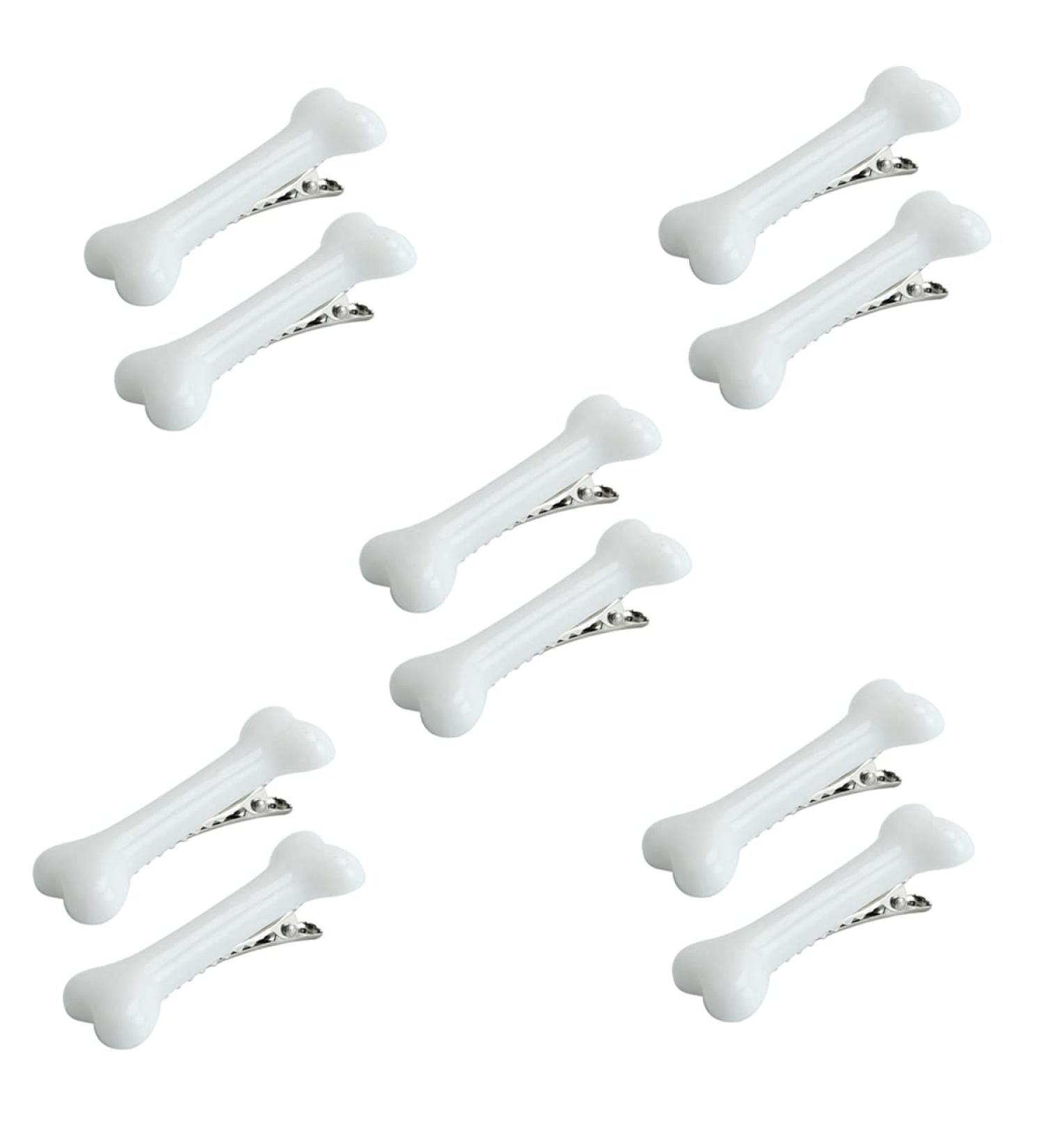 Utavu 10pcs Dog Bone Hair Clips - Spooky Goth Hair Pins for Halloween Cosplay Costume Party - Buy Online on GoSupps.com