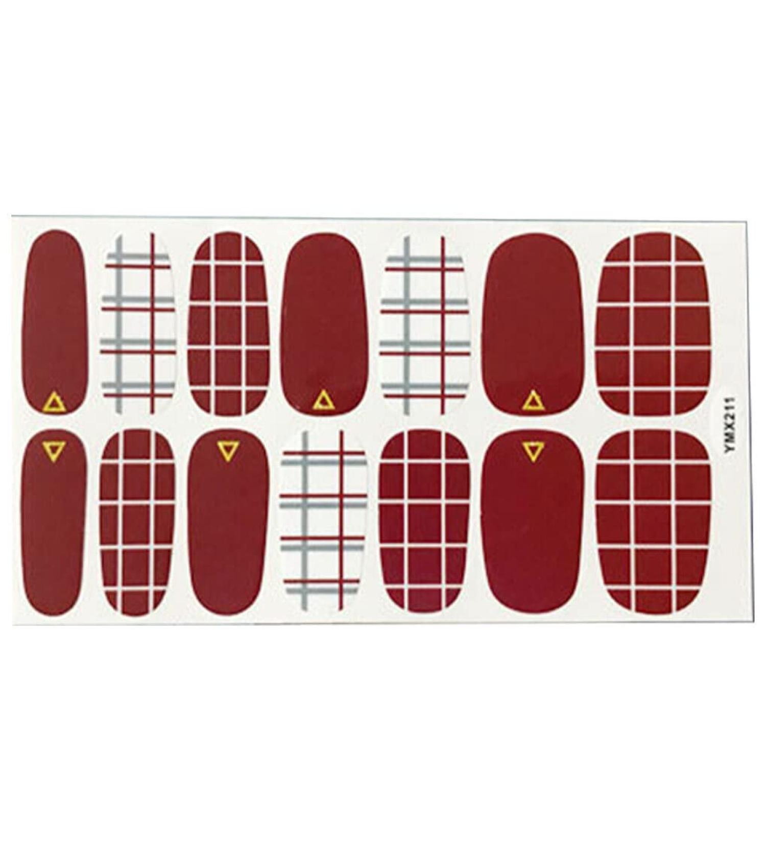 dijiusidy Nail Art Stickers Self-Adhesive Fingernail Decal with Strap Glue DIY Art Decor Full Cover Manicure Kits for Women Girls YMX211 - Buy Online on GoSupps.com