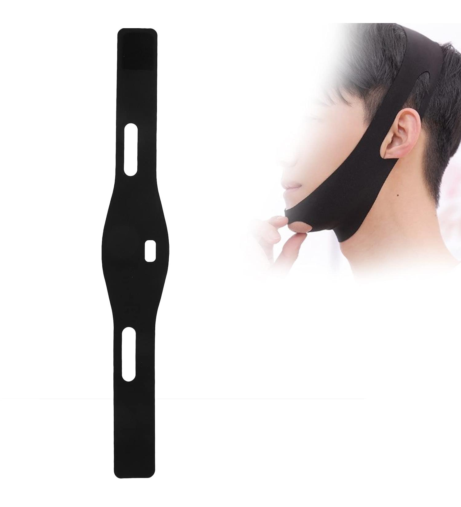 Men's V-Line Doppelkinn Reducer - Reusable Elastic Facial Slimming Belt for Chin Contour & Firming - Buy Online on GoSupps.com