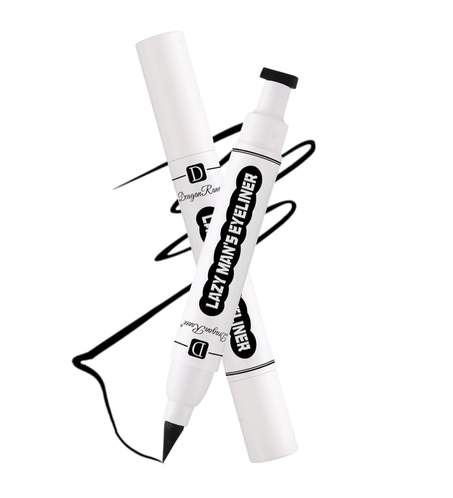 Waterproof Eyeliner Stamp - Liquid Eyeliner Pen with Stamps Long-Lasting Eye Pencil Eye Shadow Pen Waterproof Liquid Make Up Pencil for Natural Looking Pologmase - Buy Online on GoSupps.com